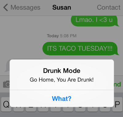 iPhone Drunk Mode