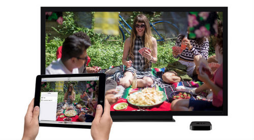 Airplay allows you to stream content from your iOS devices and Mac to your Apple TV via Wi-Fi.