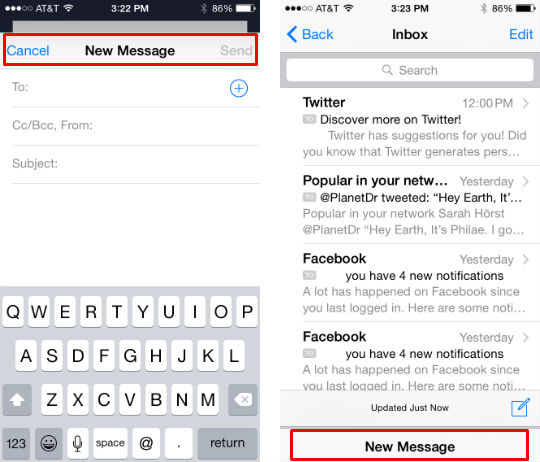 Open multiple emails in iOS 8