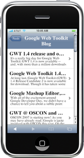 Google Reader for the iPhone