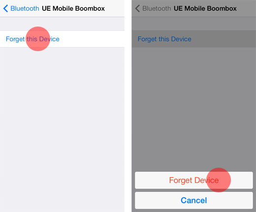 iOS 7 remove paired Bluetooth device2