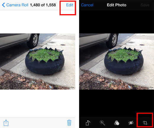 iOS 7 crop photo tutorial
