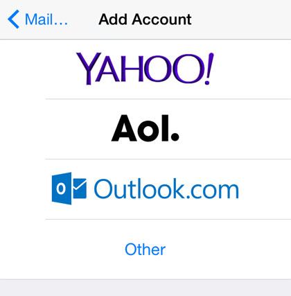iOS Hotmail account1