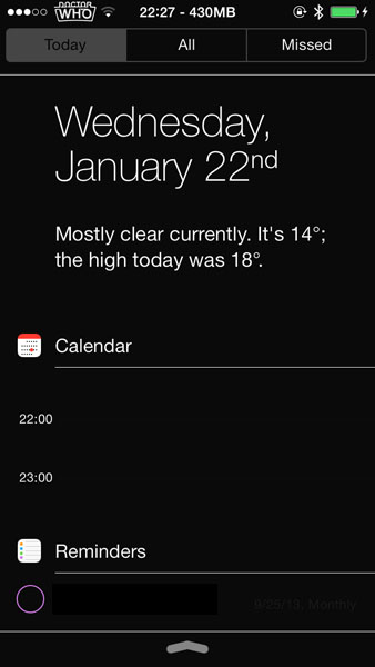 fix weather in notification center iOS 7 three