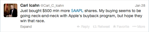 Carl Icahn buys $500 million AAPL
