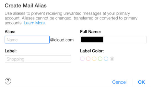How to create an iCloud email alias.