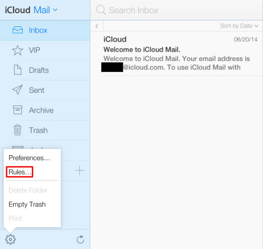 How to create rules for your iCloud email.