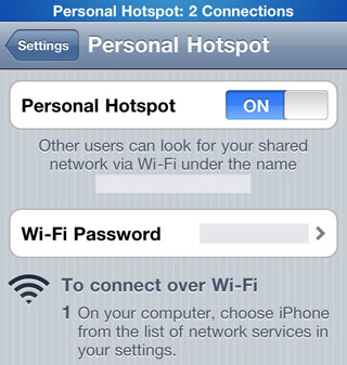 How do you activate tethering on an iPhone?