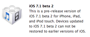 iOS 7.1 Beta 2
