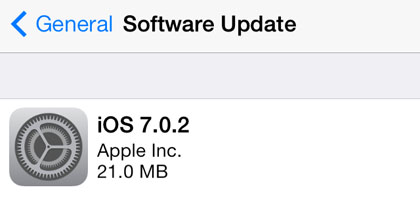 iOS 7.0.2 update security