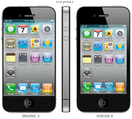apple iphone 5 mockup four inch screen