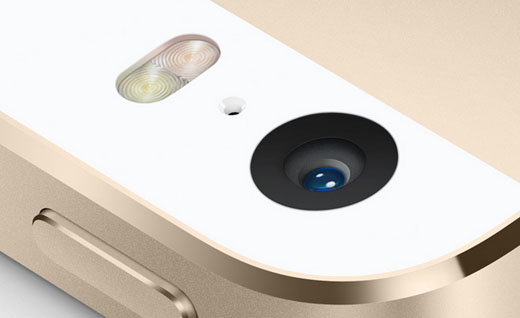 iSight camera iPhone 5s gold