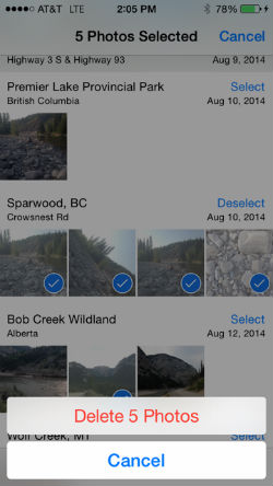 How to quickly delete multiple photos from your camera roll.