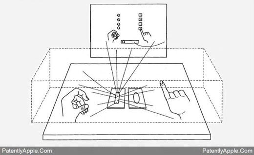 Apple patent 3D projection manipulation