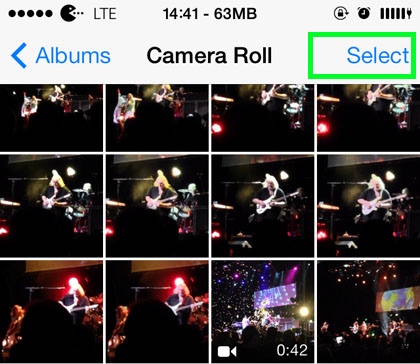 select photos Camera Roll