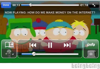 south park application banned iphone
