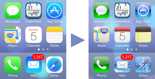 iOS 6 icons theme