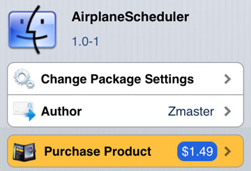 AirplaneScheduler tweak iOS