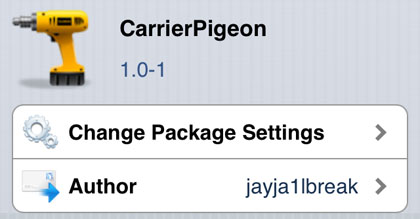 CarrierPigeon tweak Cydia iOS