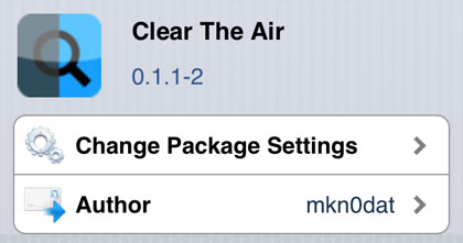 Clear The Air tweak Cydia iOS