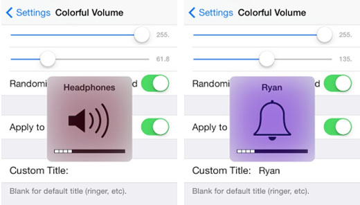 iOS 7 jailbreak ColorfulVolume