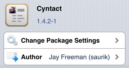 Cyntact tweak iPhone