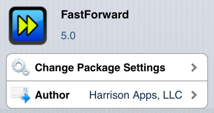 FastForward tweak Cydia iOS