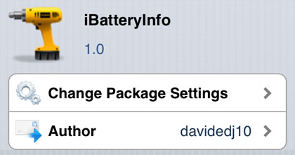 iBatteryInfo tweak Cydia iOS