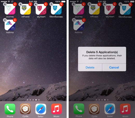 iOS 8 delete app icons”  title=