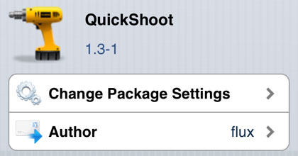QuickShoot tweak Cydia iOS