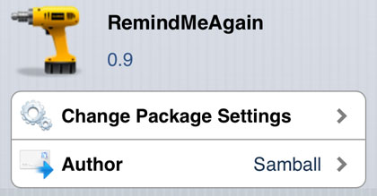 RemindMeAgain tweak Cydia iOS