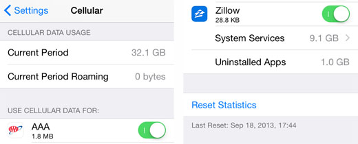 iOS 8 reset stats 1