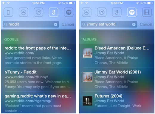 iOS 7 jailbreak Smart Search settings