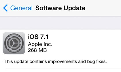 iOS 7.1 update