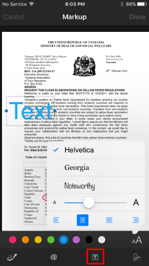 How to annotate Mail attachments in iOS 9.