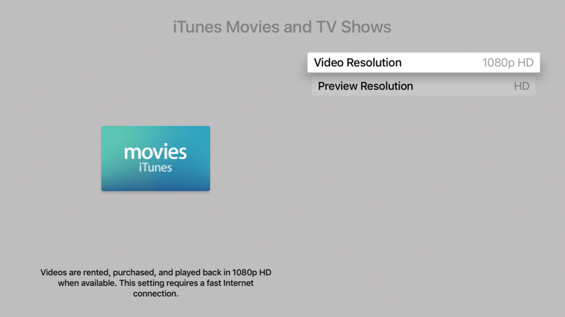 Apple TV adjust video resolution Apple TV resolution