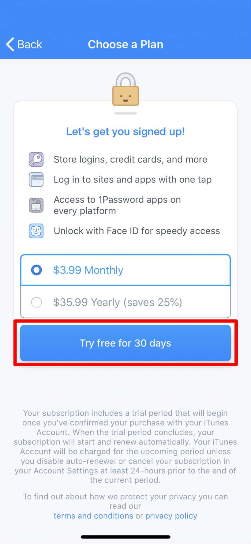 cost 1password iphone