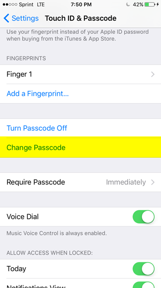 Complex passcode 3