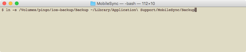 Terminal create symbolic link