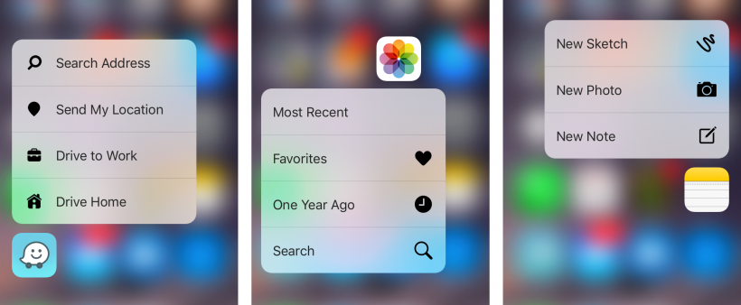 3D Touch Quick Actions