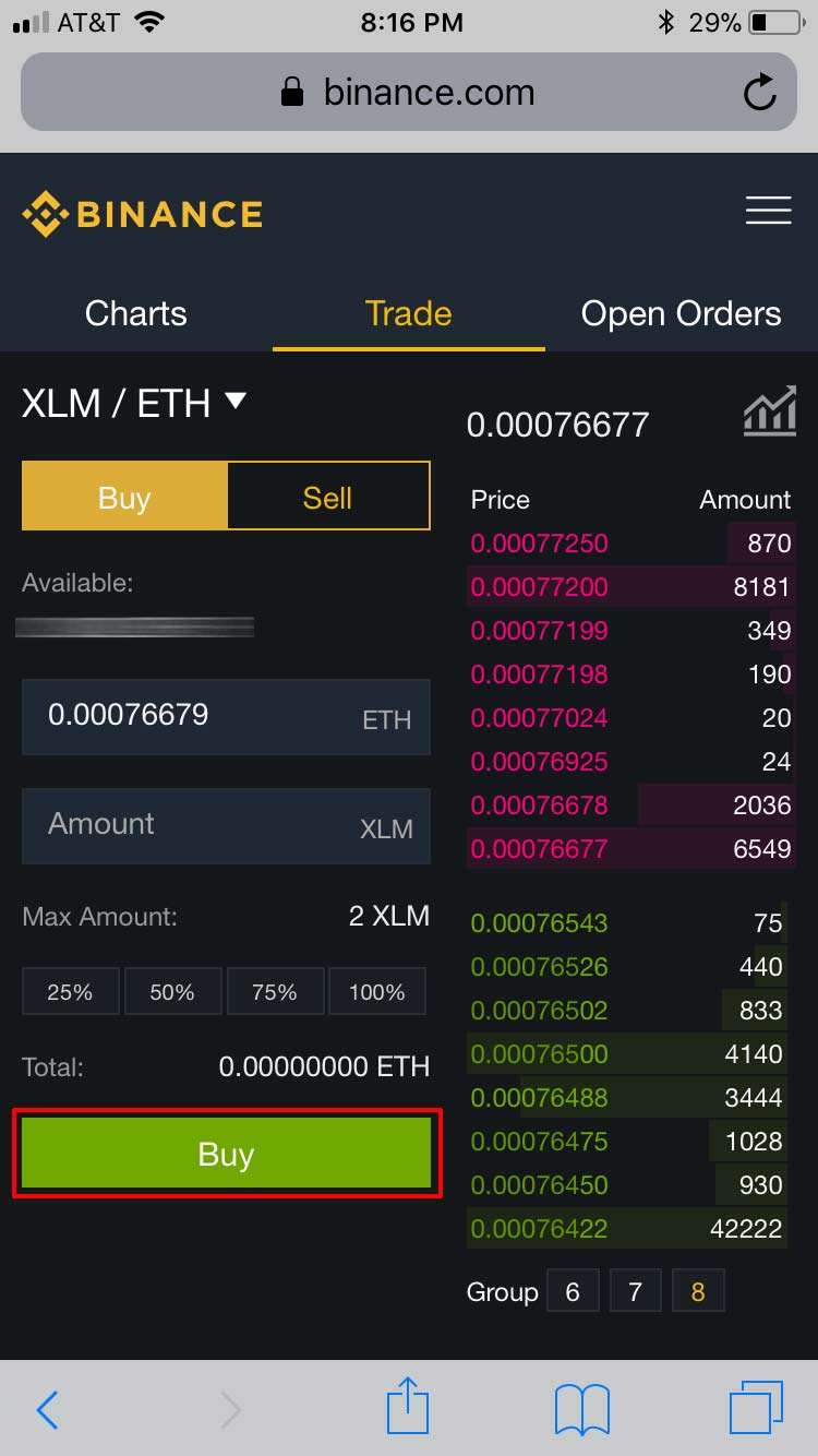 how to buy Stellar Lumens (XLM) from your iphone