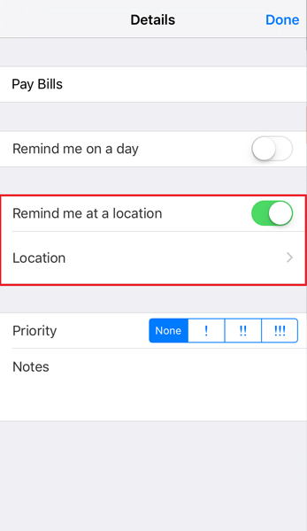 Remind at location Remind at location