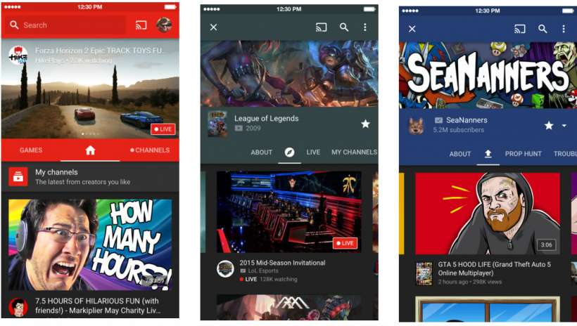 YouTube Gaming iOS App YouTube Gaming iOS App