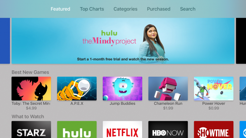 Apple TV App Store Featured