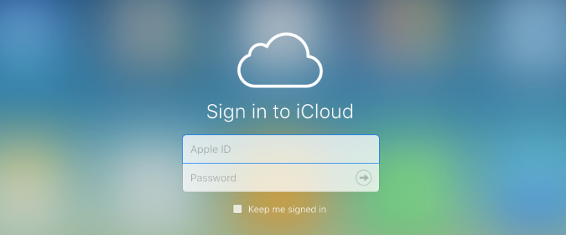 iCloud sign in