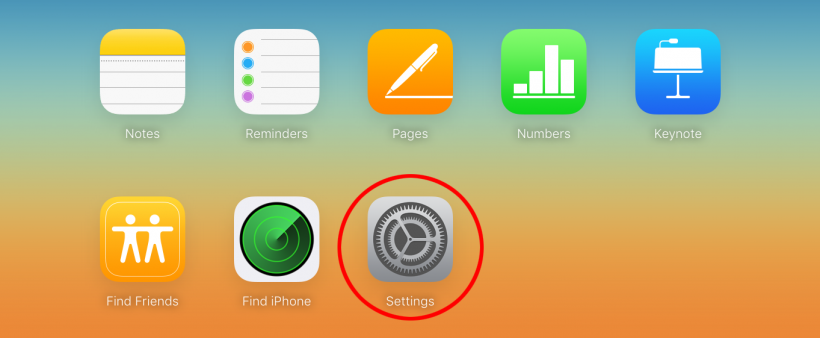 iCloud settings iCloud settings