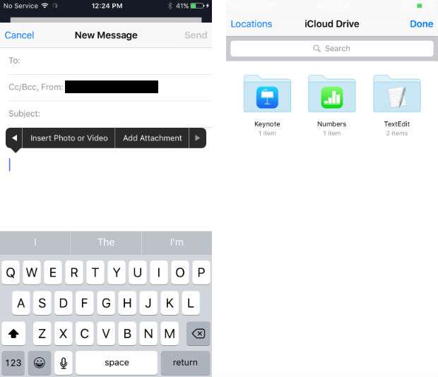 How to add attachments to email in iOS 9.