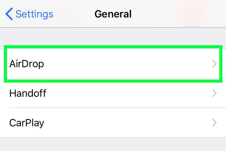 AirDrop Settings 1 AirDrop Settings 1