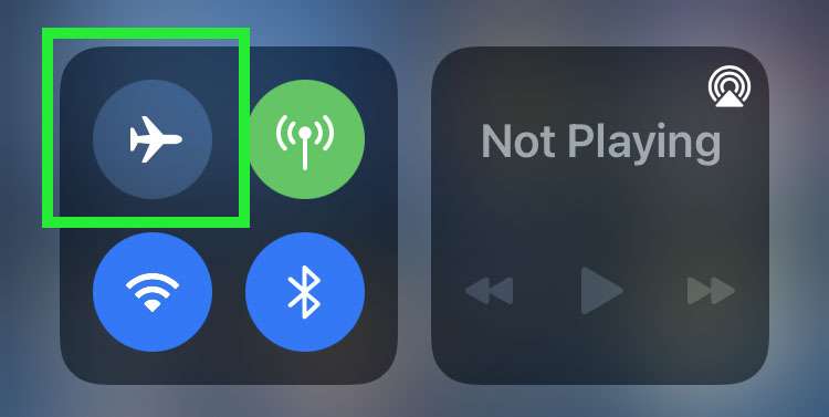 Airplane Mode Control Center Airplane Mode Control Center