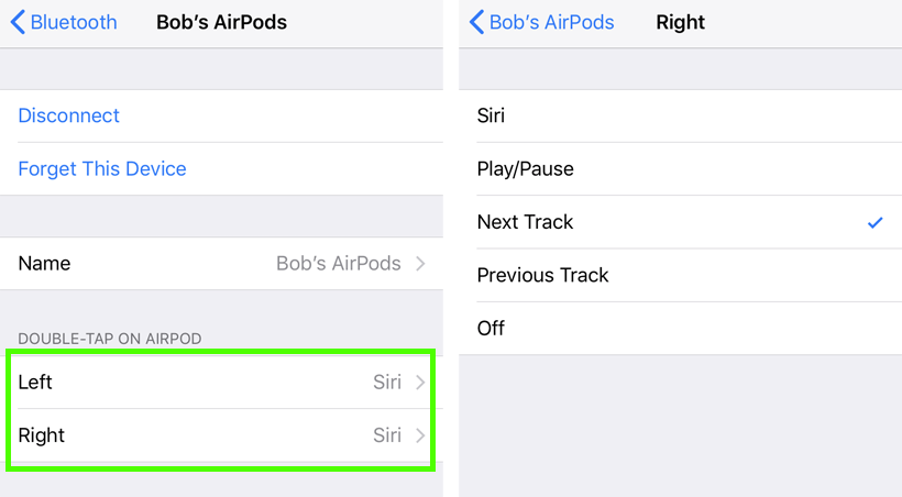 AirPods double-tap iOS 11